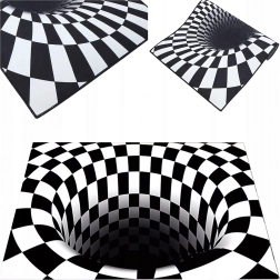 Vloerkleed en deurmat met 3D-illusie van een witte afgrond 50 × 80 cm