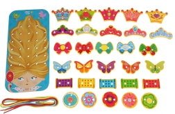 Houten rijgset Prinses LUCY & LEO