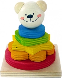 Stapelde gekleurde vormen – beertje Timi