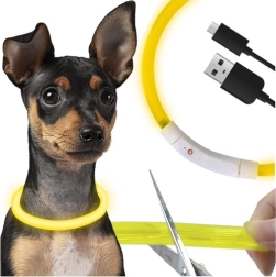 Oplichtende LED-halsband voor honden en katten met USB-oplading en verstelbare lengte