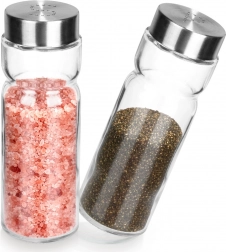 Glazen zoutvaatje en peperstrooier 170 ml, set van 2 stuks VILDE