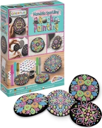 Schilderen op steentjes GRAFIX – mandala-glinsterende decoratie