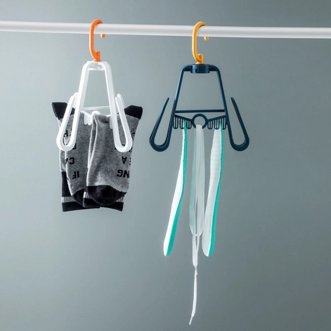 Dubbele hanger voor het drogen van schoenen - blauw