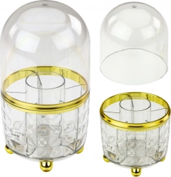 Cosmetica-organizer met draaibare basis en transparante kap