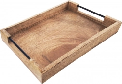 Houten serveerschaal van mangohout 40,5 × 30,5 × 6 cm
