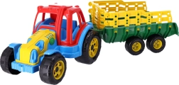 Plastic tractor met aanhanger voor kinderen