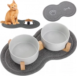 Waterdicht en antislip mat onder bakjes voor honden en katten