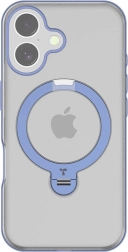 Torras Ostand Spin Hoesje voor iPhone 16 Blauw