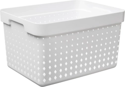 Organisatie mand Seoul groot, wit, 35,7 × 23,8 × 20,9 cm