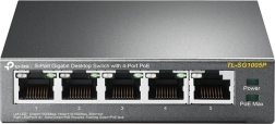 TP-Link 5‑poorts gigabit desktop switch met 4× PoE (TL-SG1005P)