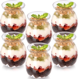 Yoghurt- en dessertbekers 160 ml, set van 6 stuks