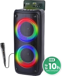 draagbare bluetooth-luidspreker MEDIA-TECH FUNBOX BT met karaoke en RGB-verlichting