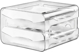 Witte voorraadbak voor eieren met twee lades