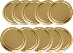 Gouden metalen deksel voor weckpotten 82 mm (10 stuks)