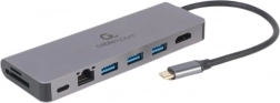 Usb‑c hub met hdmi (uhd 4k), gigabit lan, 2× usb‑a, sd/microsd en 100 W pd – CABLEXPERT