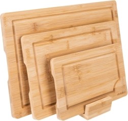 Bamboe snijplanken RUHHY 3-in-1 met standaard