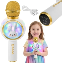 Karaokemicrofoon voor kinderen Izoxis witte konijn