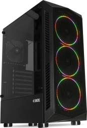 computerbehuizing iBOX Lupus 27 met gehard glas en RGB-ventilatoren
