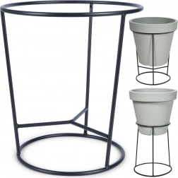 Metalen dubbelzijdige plantenstandaard zwart 37 × 41 cm