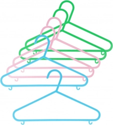 Kinderkledinghangers 29 × 17 cm, set van 6 stuks