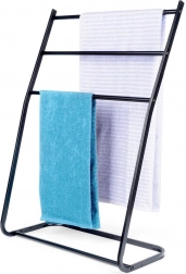 Vrijstaand metalen zwarte handdoekhouder Vilde