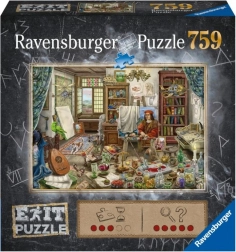 Puzzel Ravensburger Exit: Atelier van de kunstenaar 759 stukjes