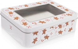 Metalen koektrommel met venster Pierníček 18 × 14,5 × 5 cm