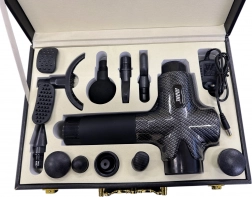 Massagepistool met 12 opzetstukken en touchpanel