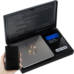 Compacte digitale zakweegschaal RUHHY 500 g / 0,1 g met beschermklep