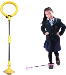 Opvouwbaar springtouw / voet-hoelahoep - geel