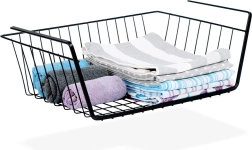 Hangmand onder plank, metaal, zwart 40,5 × 26,5 × 14,5 cm