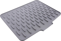 Orion siliconen afdruipmat voor bij de gootsteen grijs 40 × 32,5 cm