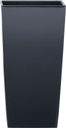 Bloempot Urbi Square Mat met inzetstuk 19,5 × 19,5 × 37,5 cm antraciet