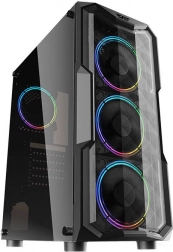 computerbehuizing Darkflash Aquarius Acrylic zwart, midi-tower met gehard glas