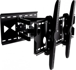 Wandsteun voor tv 32–100 inch, zwart metaal, draagvermogen 100 kg