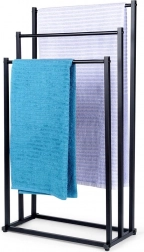 Vrijstaande metalen zwarte handdoekenstandaard Vilde