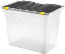 Kunststof opbergbox met deksel HEIDRUN One 100 l