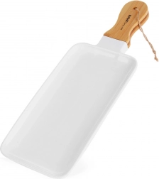 Porseleinen serveerschaal met bamboe handgreep 40,5 cm NAVA TERRESTRIAL