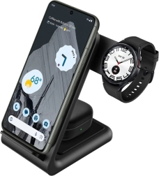 Draadloze 3-in-1 oplader voor iPhone, Samsung en Android, Galaxy Watch en TWS-oordopjes