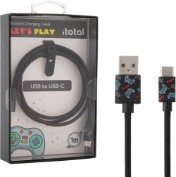 Gaming USB‑C oplaad- en datakabel met bandje