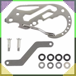 Multifunctionele karabijnhaak voor sleutels – compacte RVS multitool