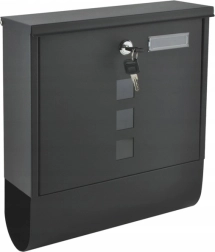 Stalen brievenbus antraciet met slot