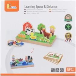 Viga houten educatieve puzzel leren over afstand 2-in-1