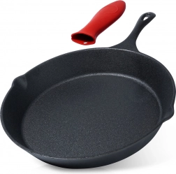 Gietijzeren pan met siliconen handgreephoes CAST LINE 30 cm