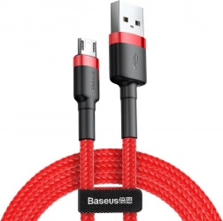 Laad- en datakabel BASEUS Cafule Micro USB 1 m, 2,4 A, rood