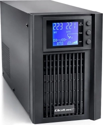 UPS noodstroomvoorziening Qoltec 1 kVA 800 W met zuivere sinus, AVR en LCD