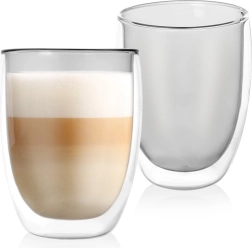 Thermoglazen met dubbele wand voor latte DOUBLE 370 ml, 2 stuks