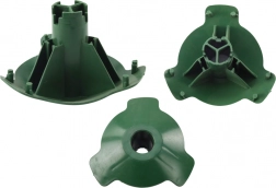 Behuizing voor bevestiging van 3 poten van een standaard voor een kerstboom