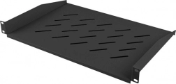 Universele 1U-plank voor 19" rack 483 × 315 mm, zwart