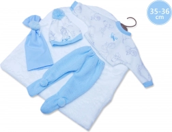 Llorens outfit voor pop New Born 35–36 cm, 3-delige set met dekentje